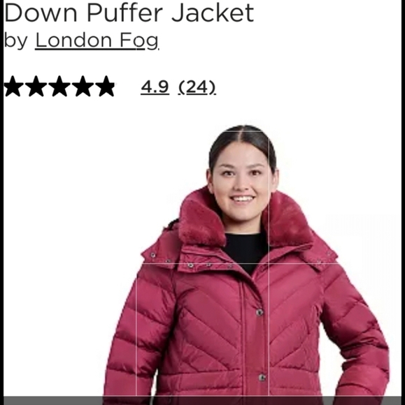 Down London Fog Puffer Coat 3/4, Size XL - Picture 14 of 15